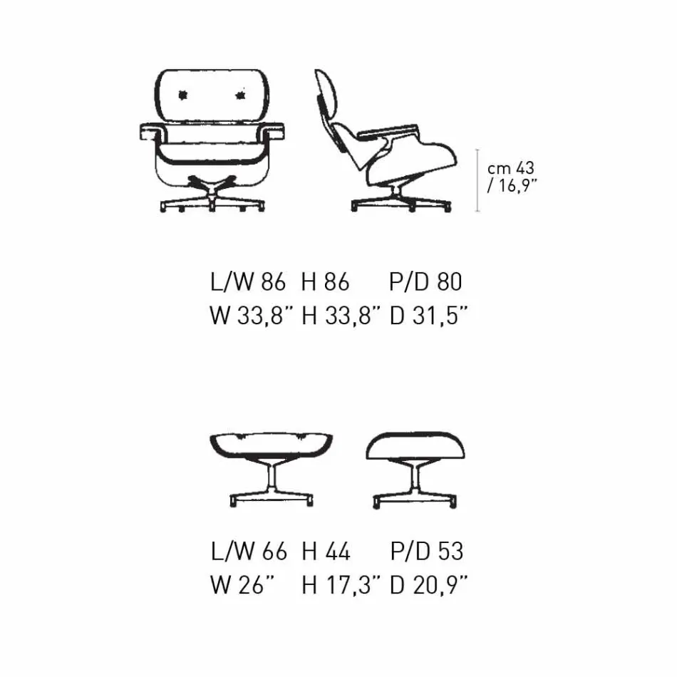 Swivel Armchair Covered in Leather with Footrest Made in Italy - Maestrale Viadurini