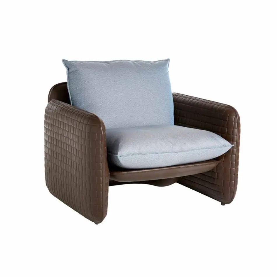 Lounge Chair with Waterproof Cushions, for Outdoor - Mara Slide Viadurini