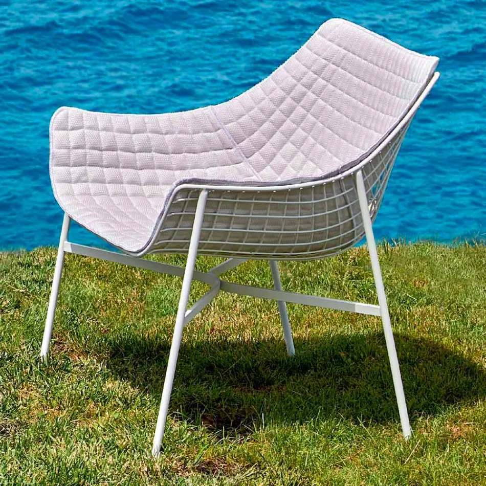 Varaschin Summer Modern Garden Lounge Chair in Steel Viadurini