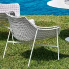 Varaschin Summer Modern Garden Lounge Chair in Steel Viadurini
