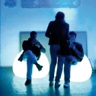 Outdoor Luminous Armchair with LED Light in Polyethylene Made in Italy - Ervin Viadurini