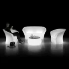 Outdoor Lighted Armchair in Polyethylene with LED Light Made in Italy - Conda Viadurini