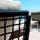 Modern Design Armchair in Steel and Black or White PVC for Outdoor - Ontario2 Viadurini