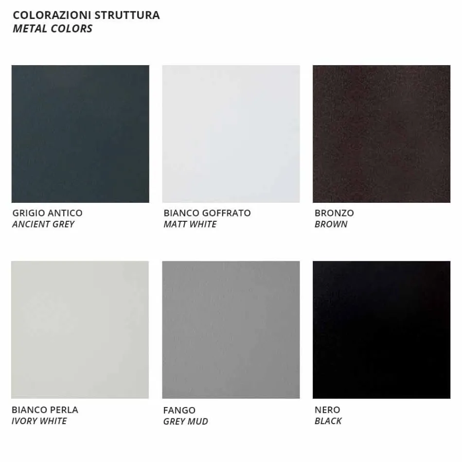 Outdoor Armchair with Fabric and Metal Armrests Made in Italy - Cola Viadurini