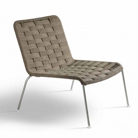 Modern Design Garden Armchair in Rope Made in Italy - Madagascar3 Viadurini