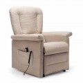 2 Motors Lift Relax Reclining Armchair with Wheels, Made in Italy - Isabelle