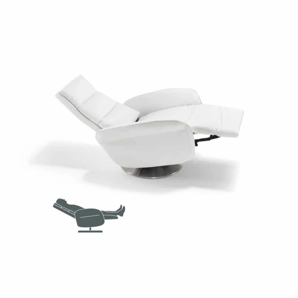 Relax armchair 2 motors swivel leather / fabric / modern leather Bluma Viadurini