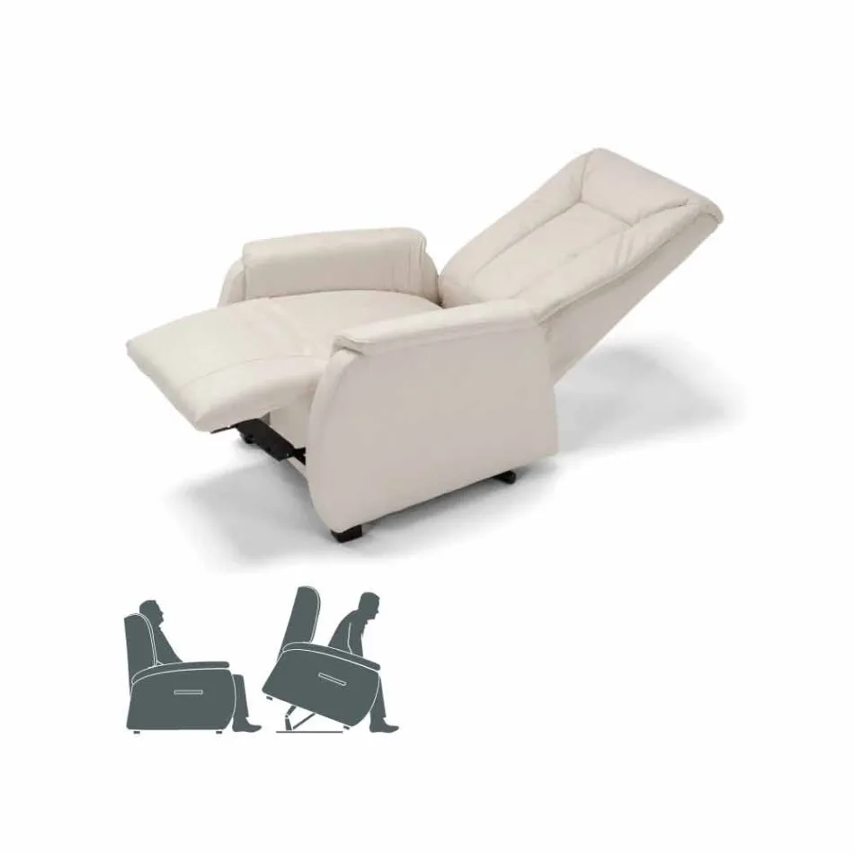 Rose design relaxing armchair with 2 motors, made in Italy Viadurini