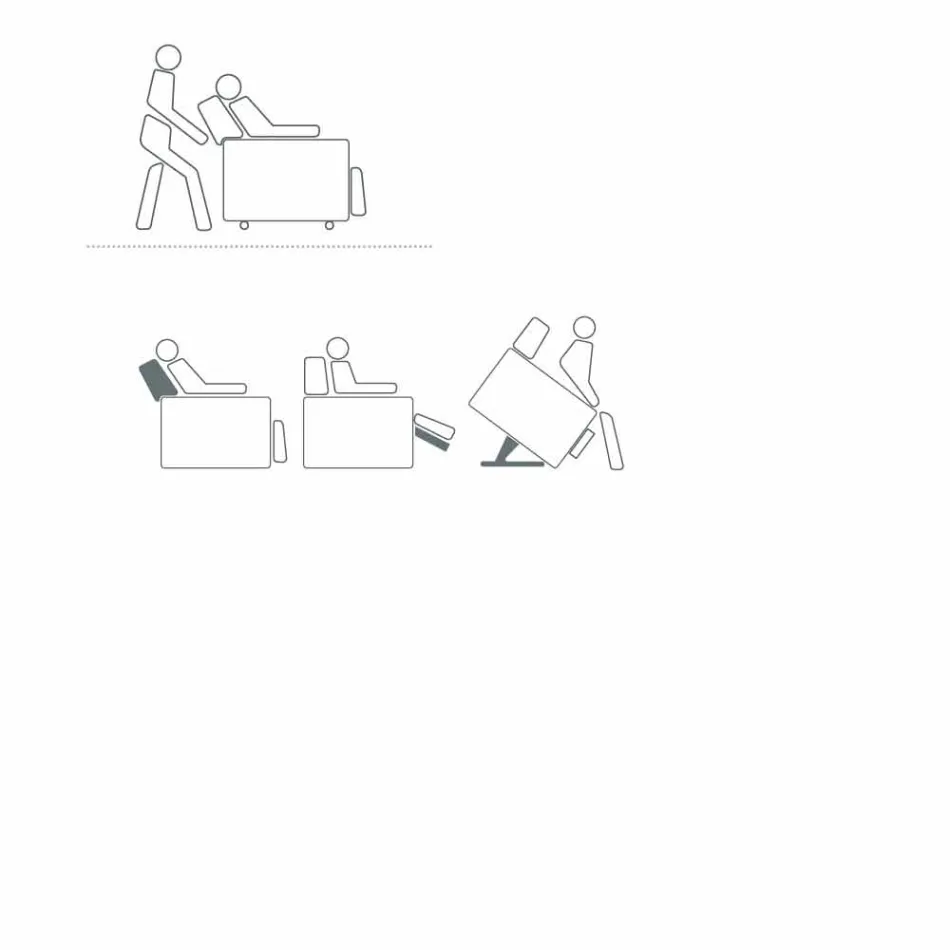 Rose design relaxing armchair with 2 motors, made in Italy Viadurini