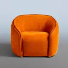 Relax Armchair Modern Design Made in Italy in Colored Fabric - Baloo Viadurini