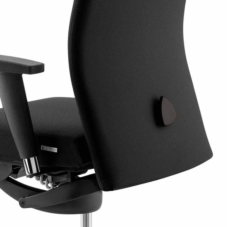 Swivel Ergonomic Design Office Armchair with Armrests and Headrest - Romolo Viadurini