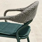 Outdoor Armchair with Seat Cushion Made in Italy - Noss by Varaschin Viadurini