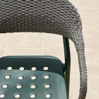 Outdoor Armchair with Seat Cushion Made in Italy - Noss by Varaschin Viadurini
