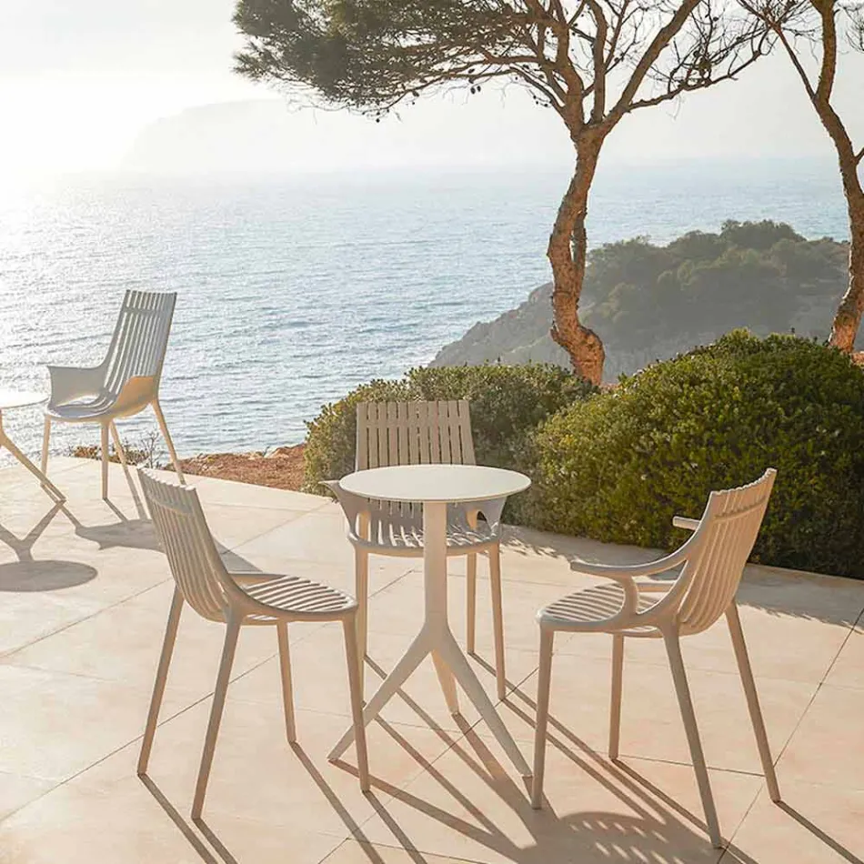 Outdoor Stackable Plastic Dining Armchair 4 Pieces - Ibiza by Vondom Viadurini