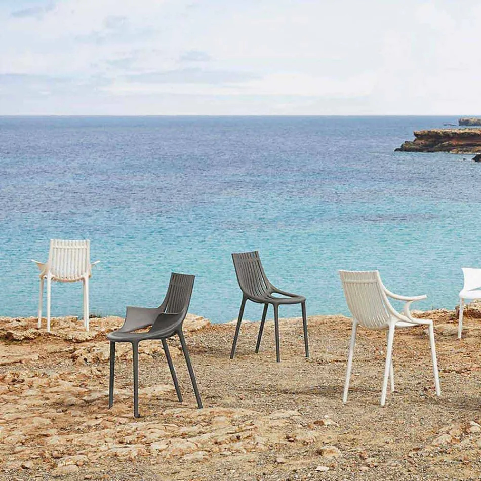 Outdoor Stackable Plastic Dining Armchair 4 Pieces - Ibiza by Vondom Viadurini