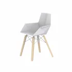Design Living Room Armchair in Polypropylene and Wood - Faz Wood by Vondom Viadurini
