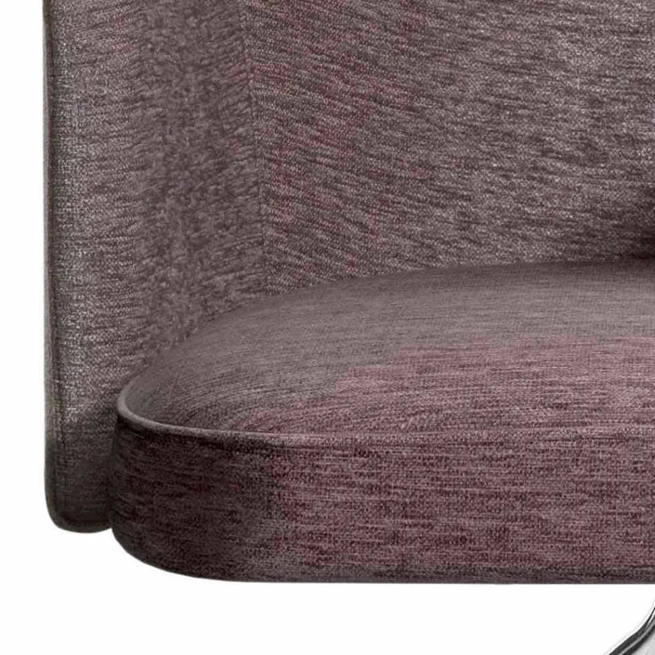 Swivel Office Armchair with Wheels and Armrests Made in Italy - Felix Viadurini