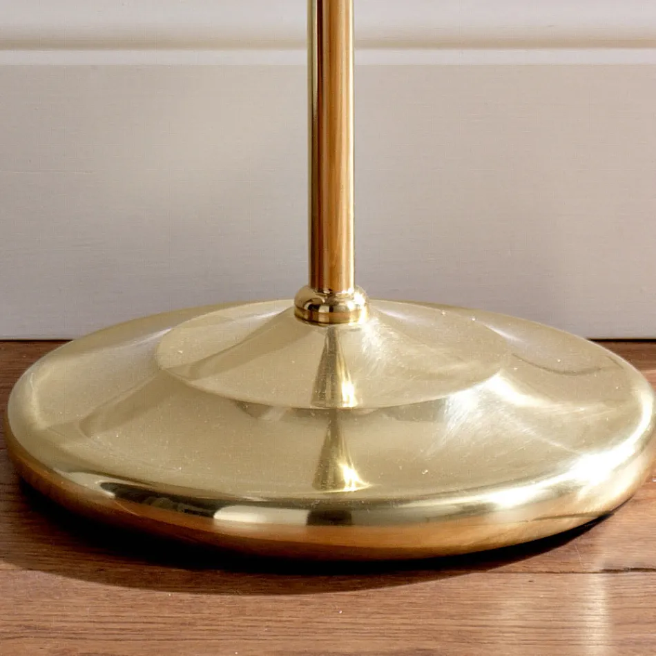 Vintage Floor Standing Bathroom Towel Holder with 3 Arms Design in Brass – Brest Viadurini