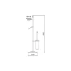 Floor Towel Holder with Vintage Brass and Ceramic Soap Dish - Rouen Viadurini