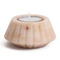 Candle Holder in Satin Marble Various Design Finishes 2 Pieces - Cirotto