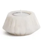 Candle Holder in Satin Marble Various Design Finishes 2 Pieces - Cirotto Viadurini