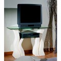 Made in Italy TV table made of natural stone and crystal Khloe