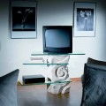 TV table made of natural stone and crystal Agape, modern design