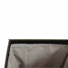 Leather laundry basket with a rectangular design base Peter Viadurini