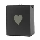 Contemporary leather laundry basket made in Italy Adele, heart insert Viadurini