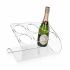 Free Standing Bottle Holder for 6 Bottles in Transparent Plexiglass - Tanatin Viadurini