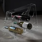 Floor Wine Bottle Holder in Transparent Acrylic Crystal - Dappino Viadurini