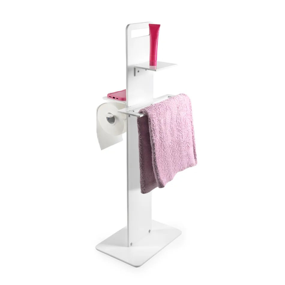 Paper Holder, Towel and Bidet Soap Holder Made in Italy - Pluto Viadurini