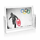 Double-Sided Photo Frame in Transparent Plexiglass Swivel Design 2 Pieces - Miky Viadurini