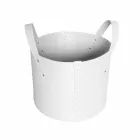 Cylindrical log holder in regenerated leather with Tonda Firestyle wheels Viadurini