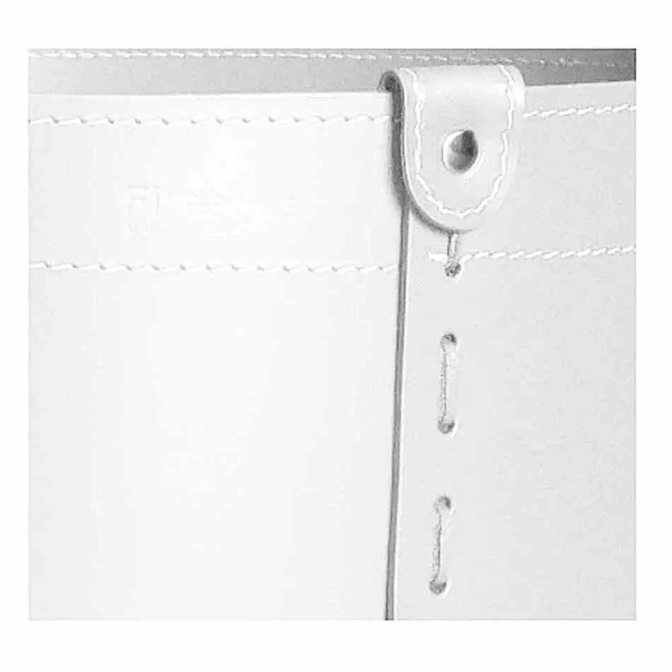 Cylindrical log holder in regenerated leather with Tonda Firestyle wheels Viadurini