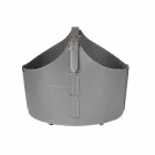 Indoor firewood holder with wheels in Fabia modern regenerated leather Viadurini