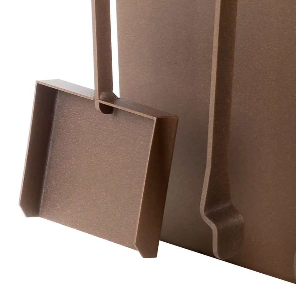 Indoor Firewood Holder in Brown Steel Made in Italy with Tools - Volturno Viadurini