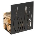 Indoor Firewood Holder in Painted Steel Made in Italy - Ghino