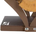 Indoor Wood Holder in Brown Steel Made in Italy - Affection Viadurini