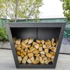Indoor or Outdoor Firewood Holder of Design with Worktop - Esplanade Viadurini