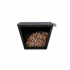 Interior or exterior Design firewood holder with worktop - Esplanade Viadurini