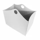 Log holder in regenerated leather with WoodBag wheels made in Italy Viadurini