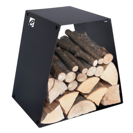 Modern Floor Log Holder in Painted Steel Made in Italy - Demetra Viadurini