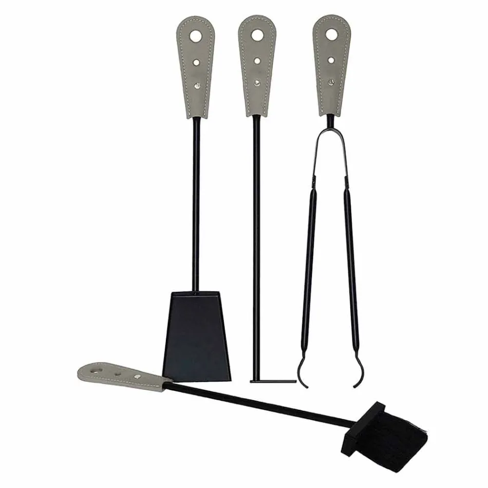 Firewood holder, iron holder and irons for Nicad leather, made in Italy Viadurini