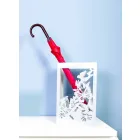 White Umbrella Stand in Wood with Modern Design Decorated with Butterflies - Papilio Viadurini