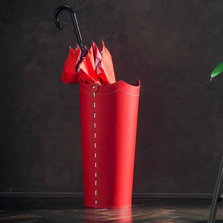 Design umbrella stand in leather for Umbrella home or office Viadurini