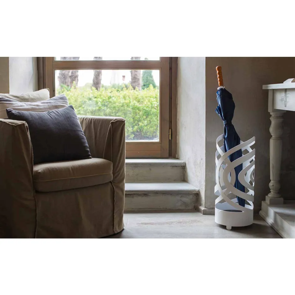 Modern Design Umbrella Stand in Colored Iron Made in Italy - Olfeo Viadurini