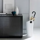 Umbrella stand in regenerated leather of Pluvia handmade design Viadurini