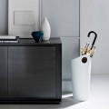 Umbrella stand in regenerated leather of Pluvia handmade design