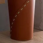 Modern umbrella stand in regenerated Katrina leather, made in Italy Viadurini